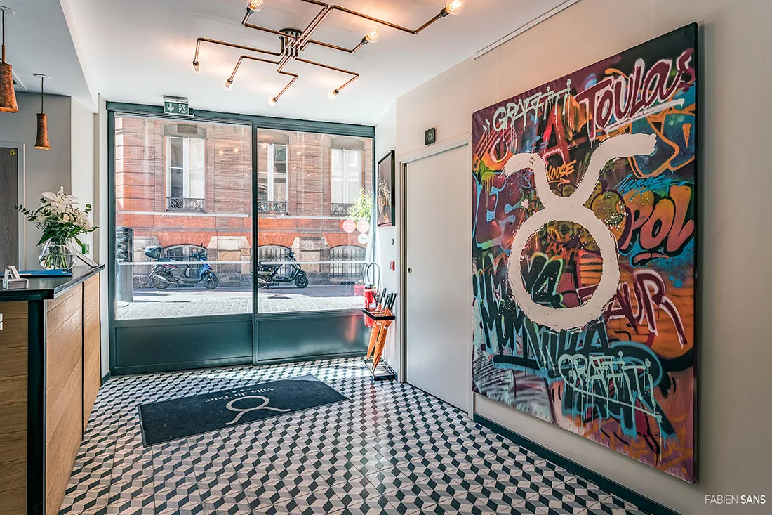 Hall de reception de la Villa du Taur a Toulouse